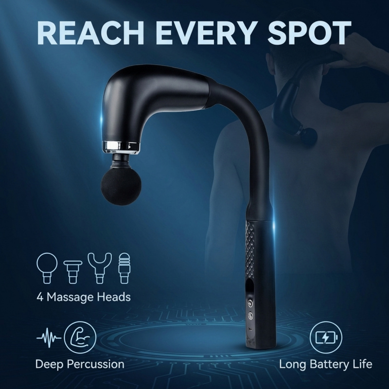 Scalp Massager Electric - 4 Başlıklı Elektrikli Kas Masaj Aleti,