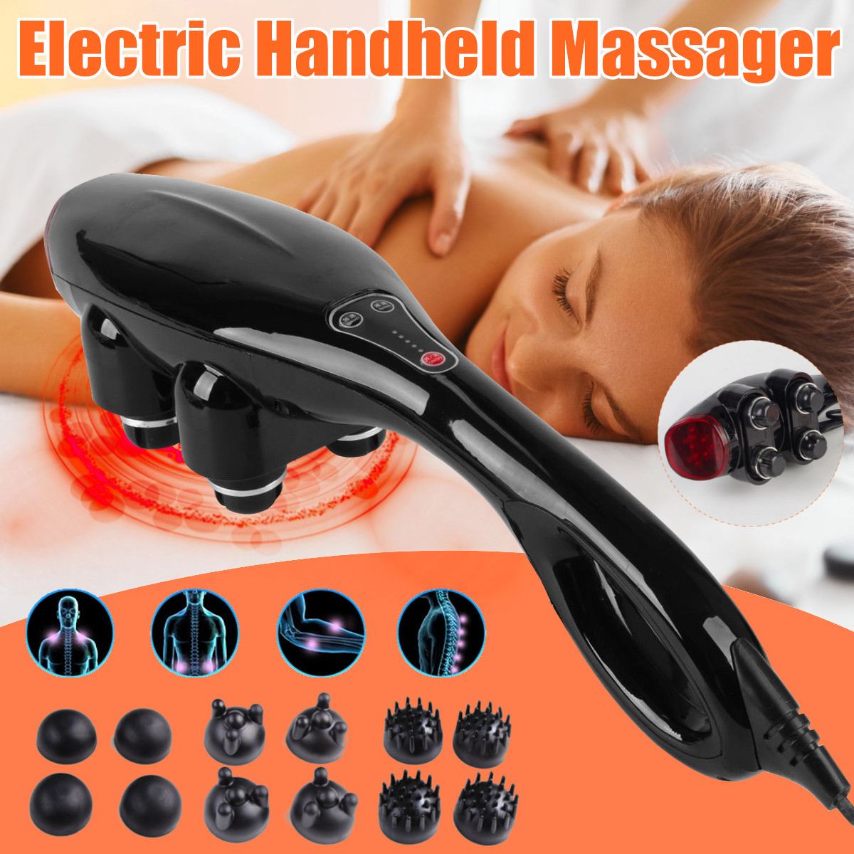 Scalp Massager Electric - Dört kafa güçlü çok fonksiyonlu güçlü