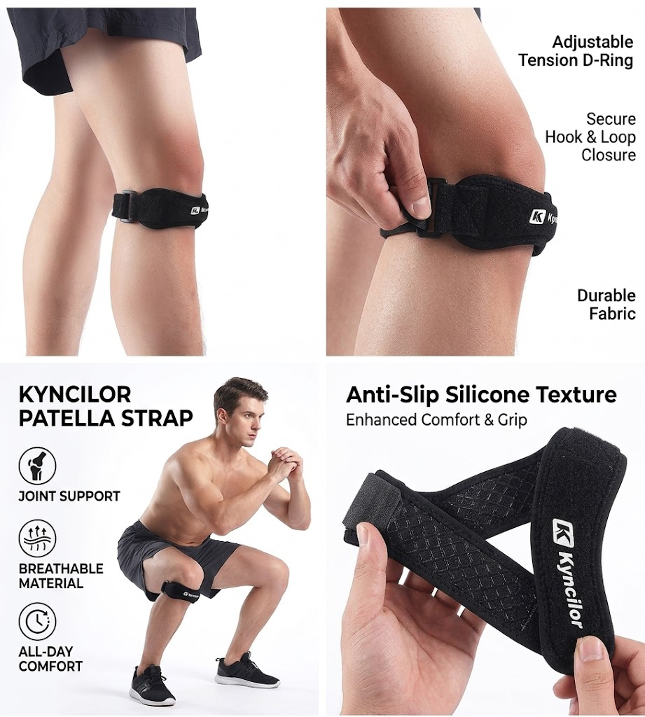 Compression Knee Sleeve - 1 Adet Spor Bacak Kılıfı, Erkekler