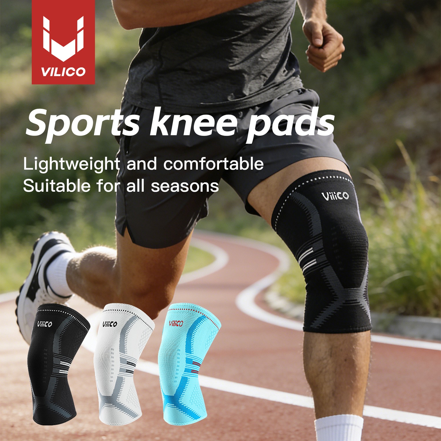 Compression Knee Sleeve - Kadınlar ve Erkekler için 1 Adet